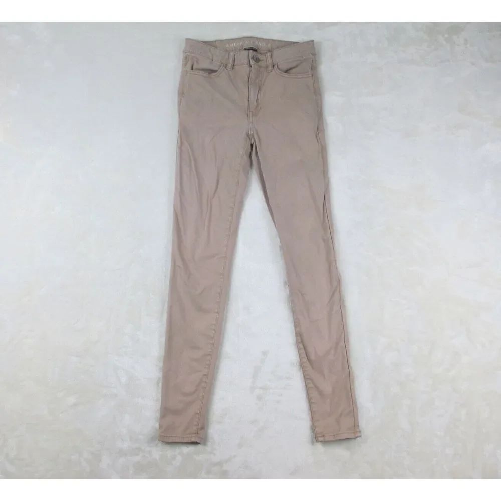 American Eagle Pants‎ Womens Brown 2 Hi-Rise Jegging Jeans Denim Ladies 24x27